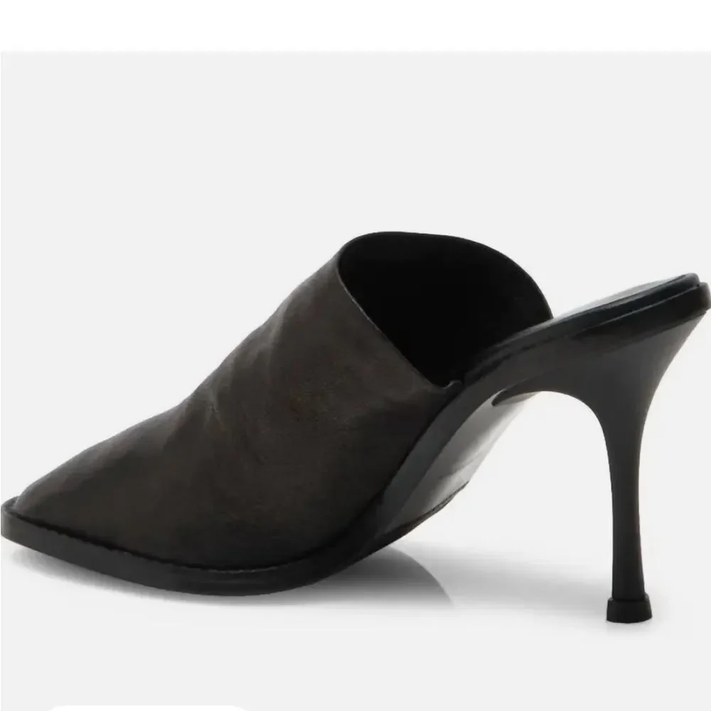 NEW Free People Women's Leila Heeled Mule In Black